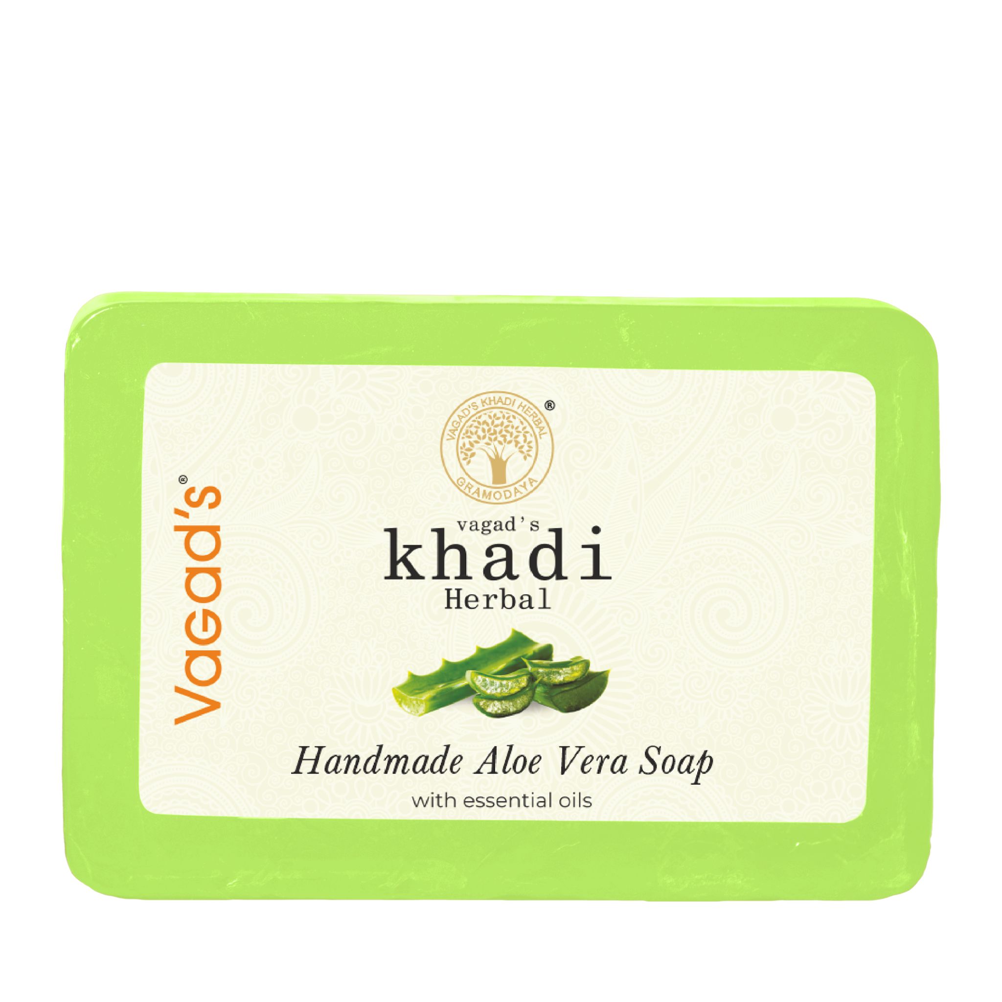 Vagad\'s Khadi Aloe Vera Soap 125gm (Pack of 3)