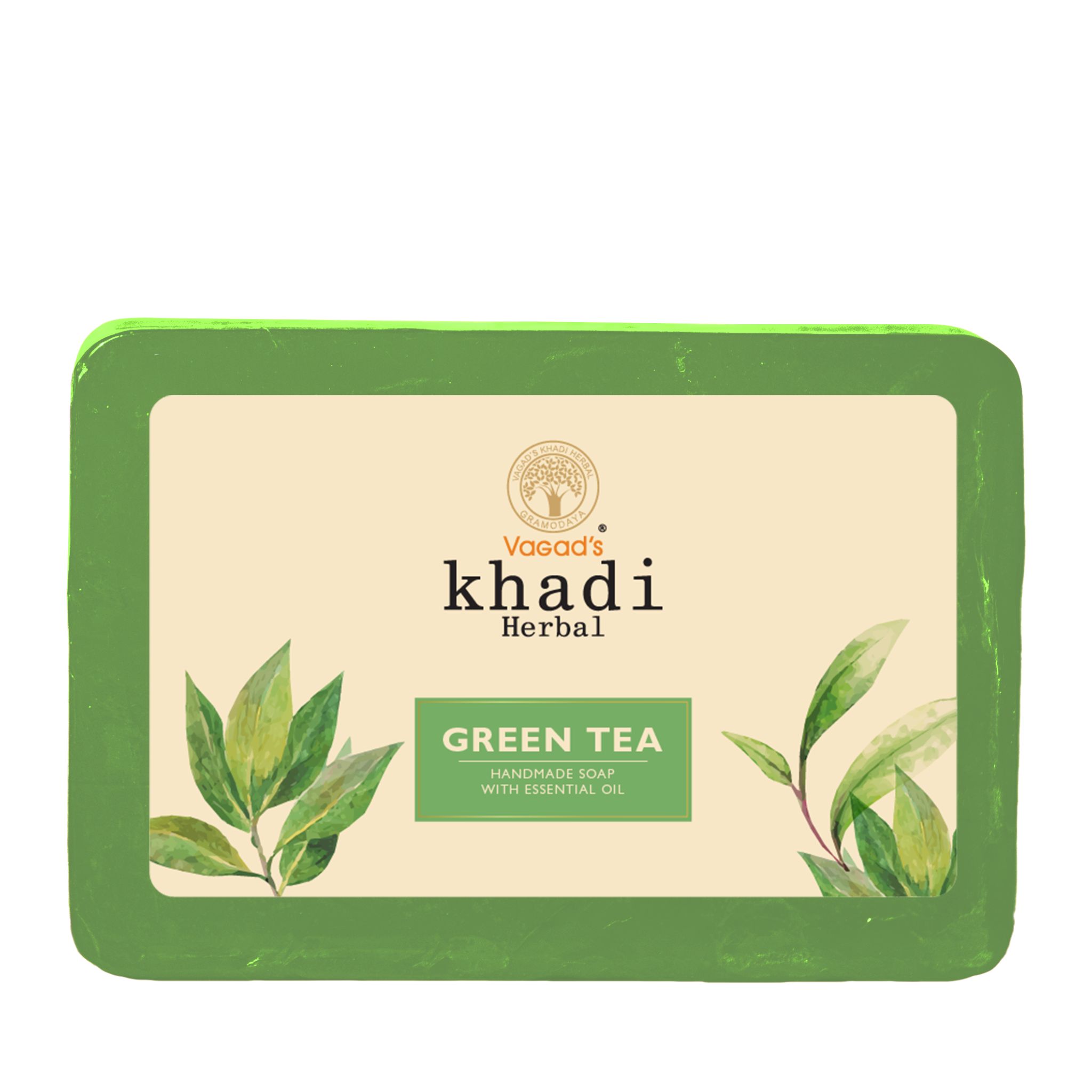 Vagad\'s Khadi Green Tea Soap 125gm (Pack of 3)