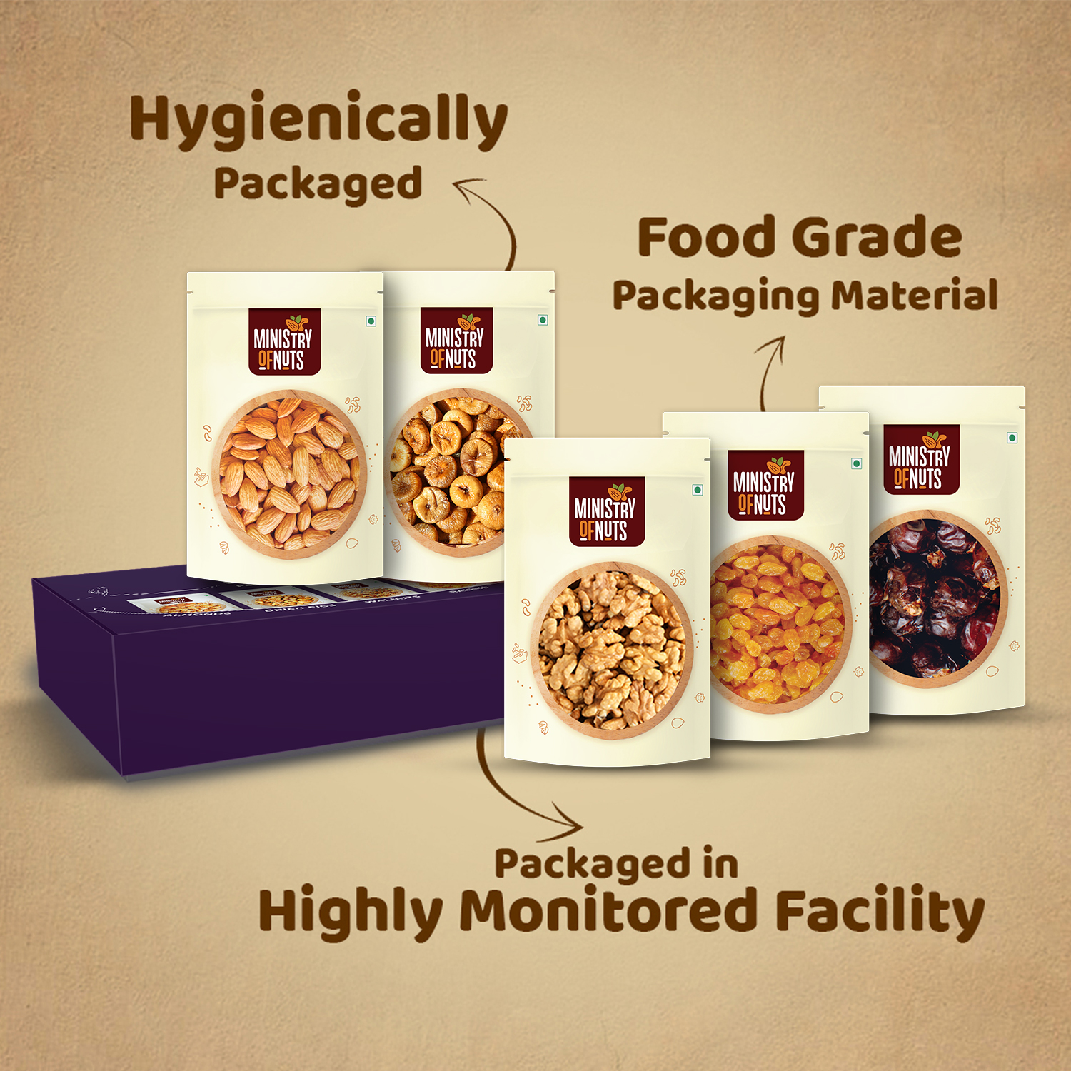 Ministry Of Nuts Family Pack Premium Dry Fruits California Almonds