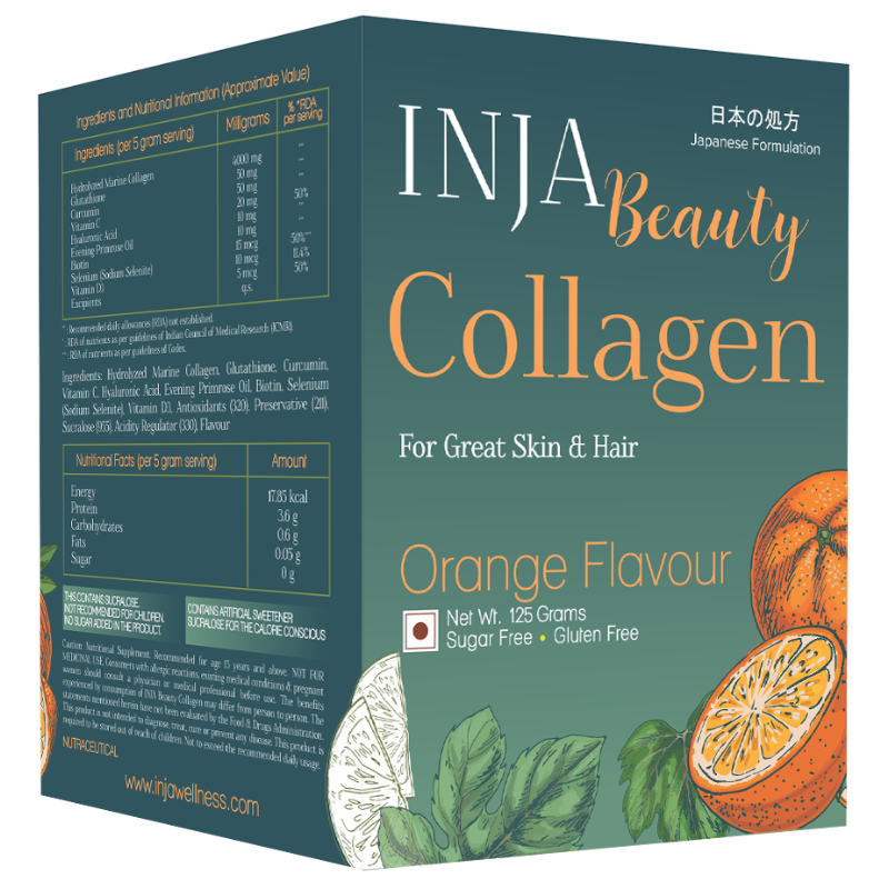 Beauty Collagen for Skin, Hair & Nails - Orange Flavour - 125gm