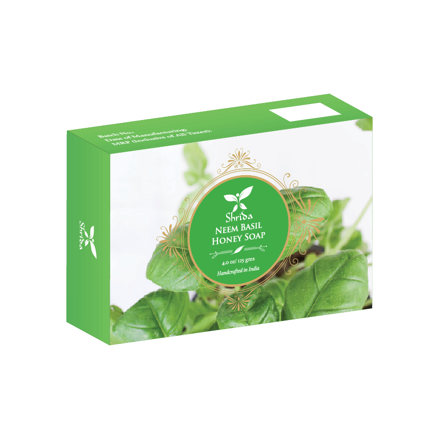 Shrida Naturals Neem Basil Honey Soap 125gm