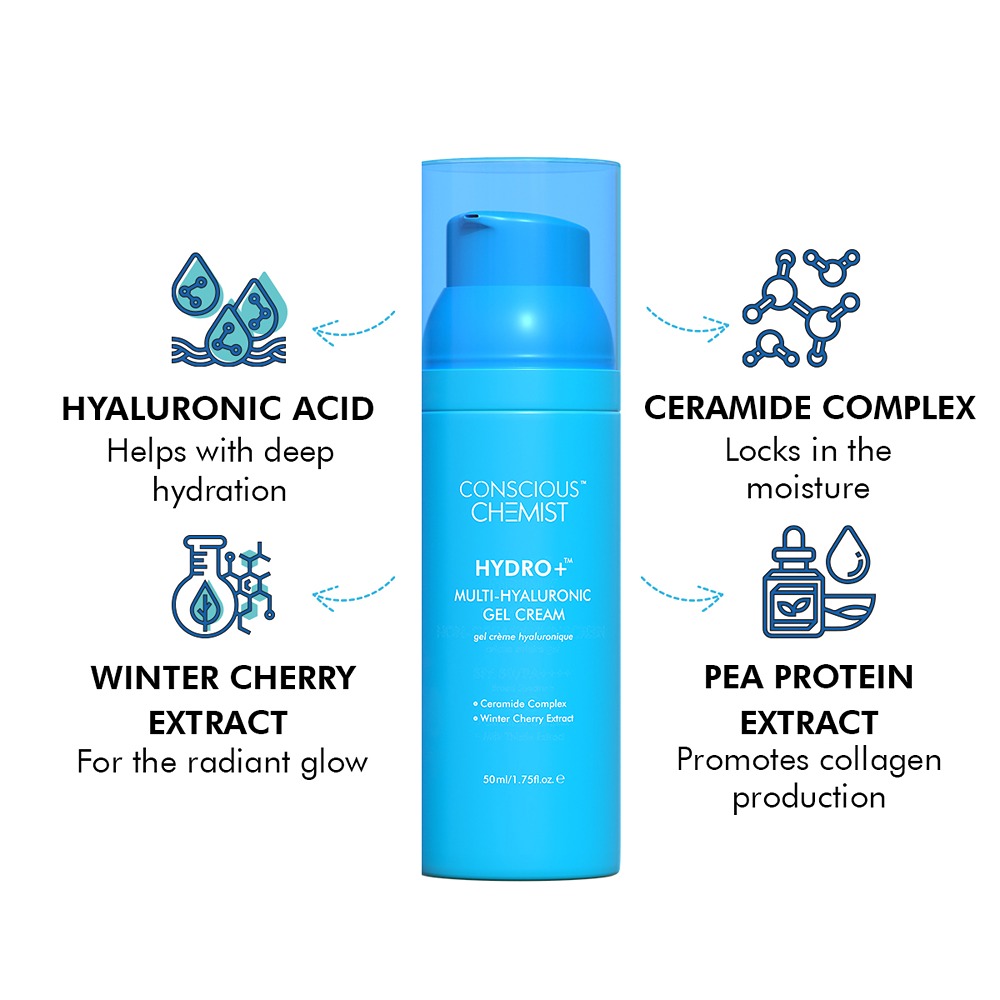 Conscious Chemist Hyaluronic Acid Lightweight Gel Cream with Ceramides