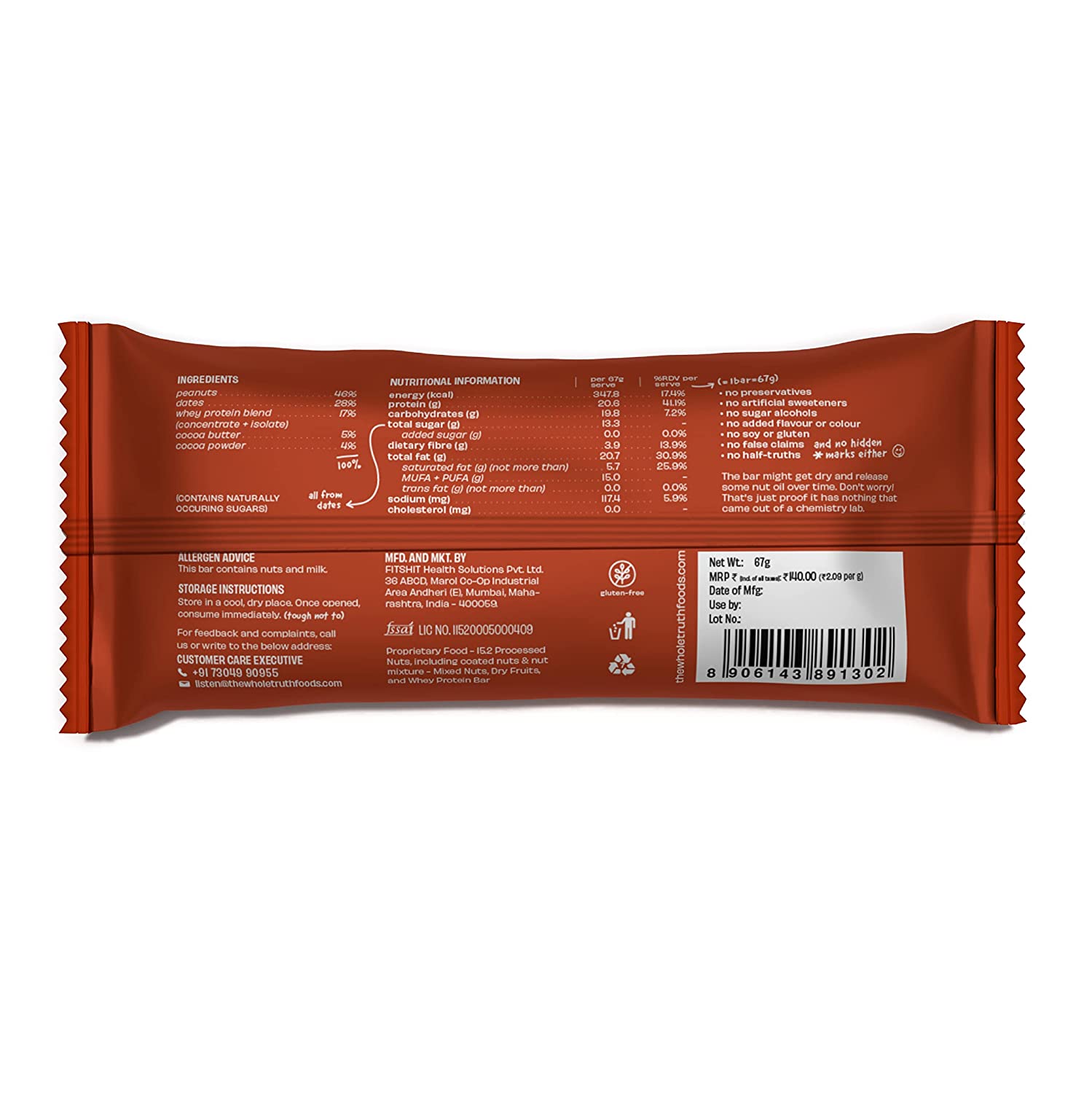 YogaBar: Chocolate Chunk Energy Bars - 380gm (Pack of 10)