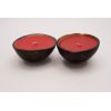 Thenga: Coconut Shell Red Candle - Set of 2