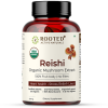 Rooted Active Naturals: Reishi mushroom Extract Powder (60 Veg Caps, 500 mg) | Heart health, Stress Relief, Liver.  supportUSDA Organic, 30% Beta Glucans