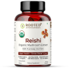 Rooted Active Naturals: Reishi mushroom Extract Powder (90 Veg Caps, 500 mg) | Heart health, Stress Relief, Liver.  supportUSDA Organic, 30% Beta Glucans