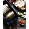 Sukoon: Gift Set - Set Of Brass Candle, Zuhoor Blend Tea And Brass Strainer