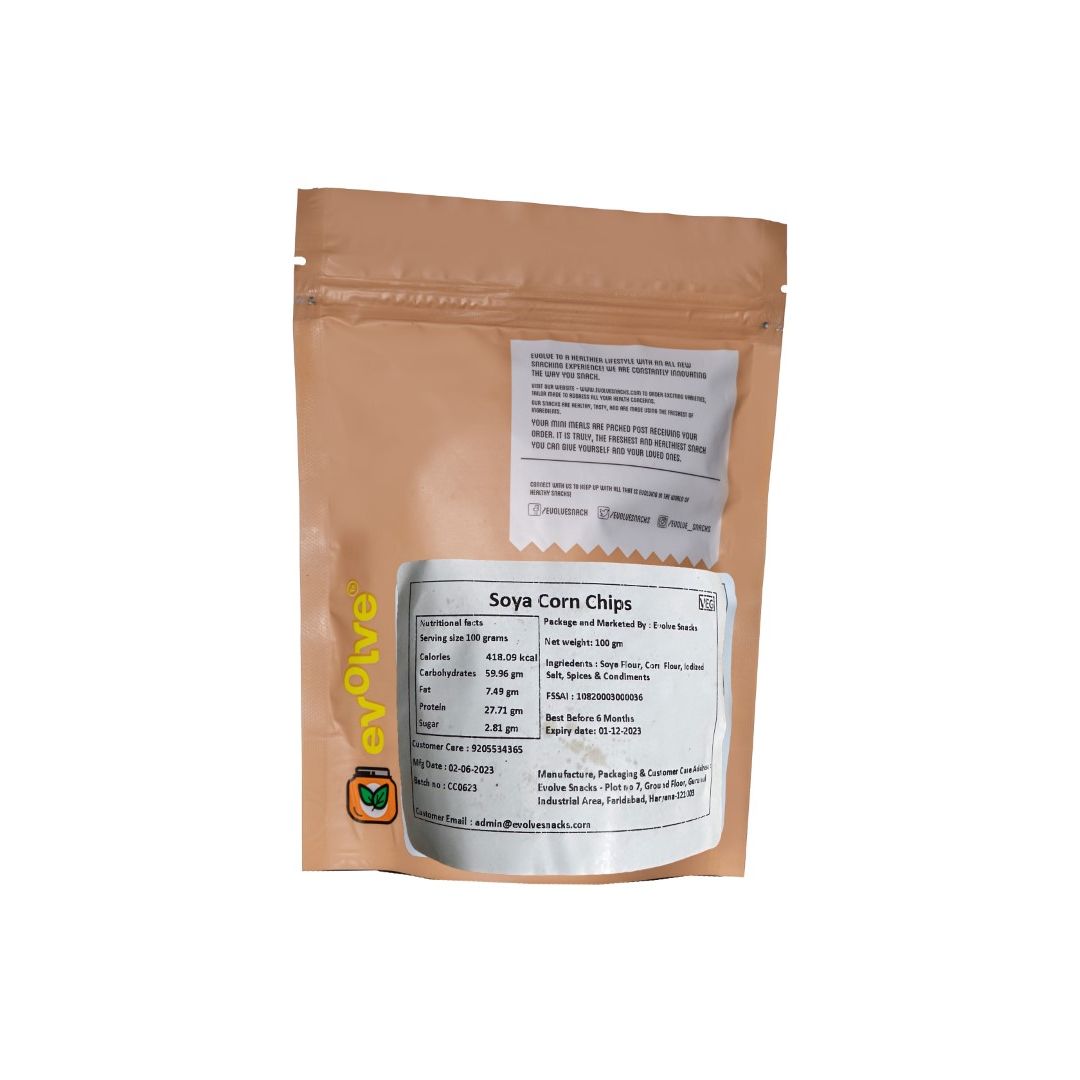 EVOLVE SNACKS Soya Corn Chips Pack of 3