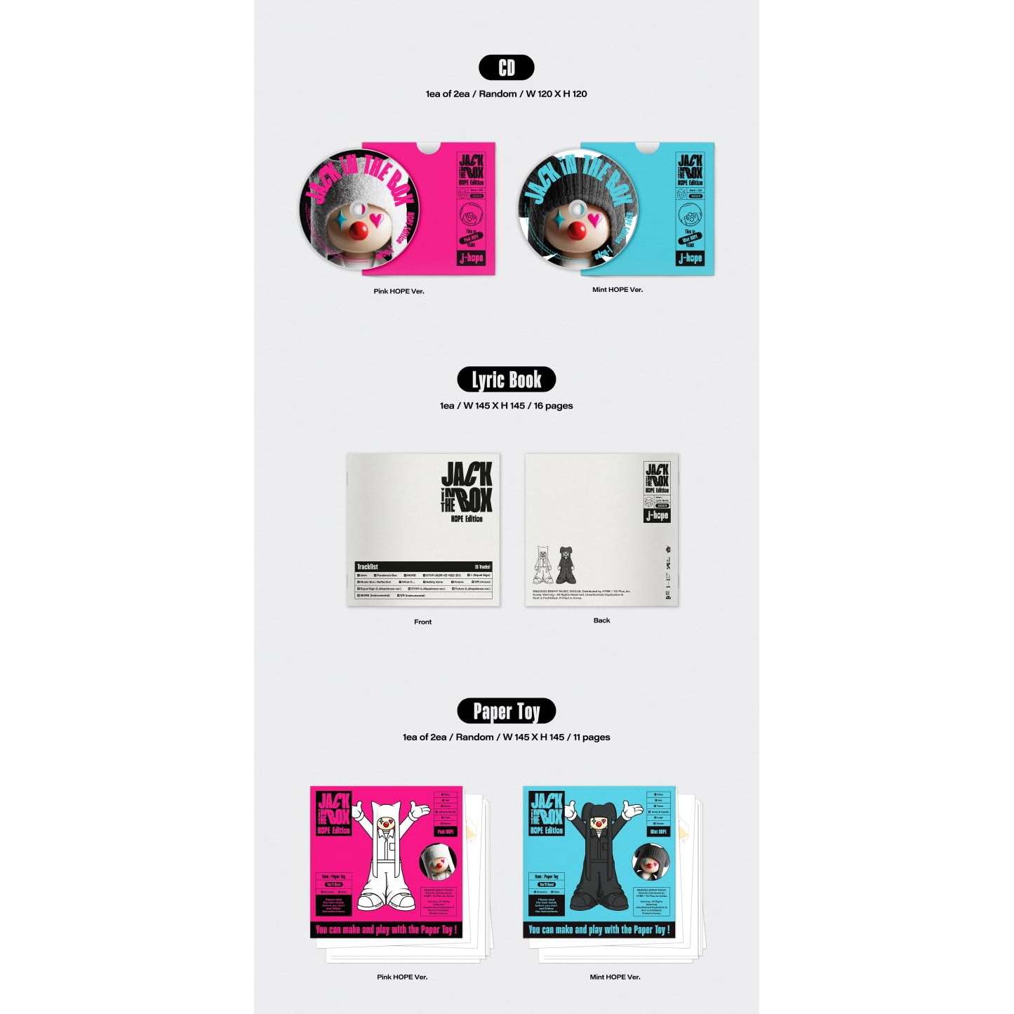 Buy Cokodive BTS J-Hope-Jack in the Box (1st Single Album) | Hope