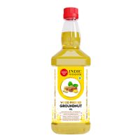Indic Wisdom: Wood Pressed Groundnut Oil 1 Liter (Cold Pressed Groundnut Oil - Extracted on Wooden Churner)