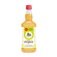 Indic Wisdom: Wood Pressed White Sesame Oil 1 Liter (Cold Pressed White Sesame Oil - Extracted on Wooden Churner)