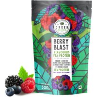 Green Protein: Berry Blast Flavoured Pea Protein Pouch - 500gm