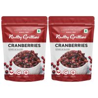 Nutty Gritties: Cranberries Dried & Whole Healthy Snack - 400g (2 Pack of 200g each)