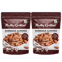 Nutty Gritties: Barbeque Almonds, Dry Roasted Non Fried and Zero Oil - 400g (2 Pack of 200g each)
