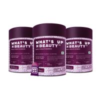 What's Up Wellness: Special Offer -Biotin Beauty Skin & Hair Gummies, for Hair Growth, Bright Skin & Strong Nails - Pack of 3 - Each 300 gm