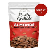 Nutty Gritties: California Roasted Almonds, Lightly Salted and Dry Roasted - 400g (2 Pack of 200g each)