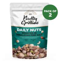 Nutty Gritties: Daily Nuts Roasted in Himalayan Pink Salt - 400g (2 Pack of 200g each)