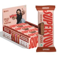 SuperYou: Chocolate Protein Wafer Bars (Pack of 10)|10g Protein, 3g Fiber, No Added Sugar 400g