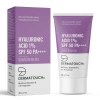 Dermatouch: Hyaluronic Acid 1% Sunscreen | SPF 50 Pa++++ | For All Skin Types | No White Cast | 30gm