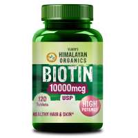 Vlado's Himalayan Organics: Biotin 10000Mcg High Potency For Healthy Hair And Skin - 120 Tablets