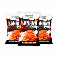 Fabeato: Banana Chips Korean Kimchi Flavor No Palm Oil, No MSG 70gm  Pack of 3