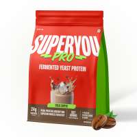 SuperYou: Pro Fermented Yeast Protein | 24g Protein| Coffee | Peak Absorption | Superior Muscle Recovery | Gut Friendly + 1Bn CFU Probiotics | PDCAAS of 1 - 1kg