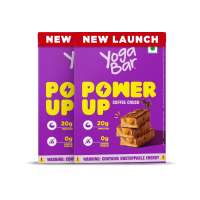Yogabar: Power Up Coffee Crush | 20gm Protein per Bar | Healthy Snack |Pack of 10