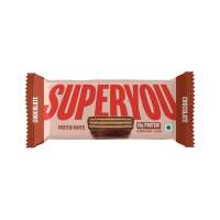SuperYou: Chocolate Protein Wafer Bars (Pack of 1)|10gm Protein, 3gm Fiber, No Added Sugar|Yeast Fermented Protein|Energy Bars|Crunchy Wafer Bar|100% Vegetarian|No Palm Oil|40gm