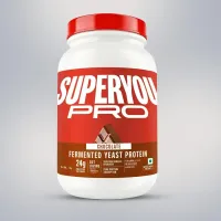 SuperYou: Pro Fermented Yeast Protein | 24g Protein| Chocolate | Peak Absorption | Superior Muscle Recovery | Gut Friendly + 1Bn CFU Probiotics | PDCAAS of 1 - 1kg