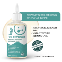 Bake Cosmetics: 10% Glycolic Acid Advanced Resurfacing & Renewing Face Toner for Smooth, Bright Even Skin & Clogged Pores  200ml