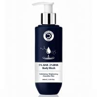 Dermistry: 5% AHA 2% BHA Exfoliating Body Wash for D Tan Detan Removal for Men Women All Skin Types 200ml