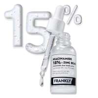 Frankly: Niacinamide 15% + Zinc Beads Serum | Pore Control | Oil Control | Acne Care | Redness Reduction | Dark Spot Correcting | Korean Skincare | 30ml