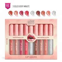 Love Earth: Love Earth Lip Gloss | Multicolor | Shiny & Smooth Pack of 9 (1.6*9)