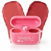 kindlife: 2 in 1 Korean Lip Mud Matte Lipstick | Earbud Shaped Dual Shade Lip Mud with Built-in Heart Spatula Applicator | Velvet Soft Matte Lip & Cheek Tint | Lightweight Non-Drying Travel Lip Color | 50gm
