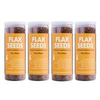 Omay Foods: Roasted Flaxseeds - Pack of 4 (160gm each)
