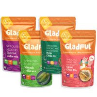 Gladful: Sprouted Moong, Amaranth & Lobia Cheela Dosa Mix - Assorted - Pack of 4 (200gm) each