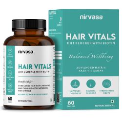 Nirvasa: Hair Vitals DHT Blocker with Biotin - 60 Tablets