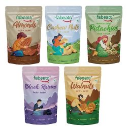 Fabeato: Dry Fruits & Nuts Combo - Pack of 5 (200gm each)