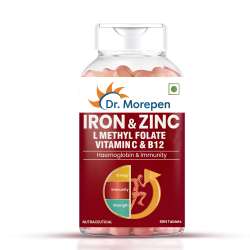 Dr. Morepen: Iron & Zinc Tablets - Immunity & Hemoglobin Booster - 60 Tablets
