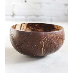 Thenga: Palm Leaf Jumbo Coconut Bowl with Spoon & Fork