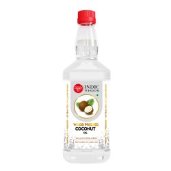 Indic Wisdom: Wood Pressed Virgin Coconut Oil 1 Liter (Cold Pressed Coconut Oil - Extracted on Wooden Churner)