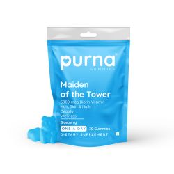 Purna Gummies: 5000mcg Biotin Gummies - Blueberry - 30 Gummies
