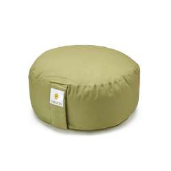 Sarveda: Buckwheat Hulls Hi-Zafu Meditation Cushion - Sage