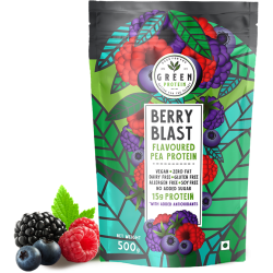 Green Protein: Berry Blast Flavoured Pea Protein Pouch - 500gm
