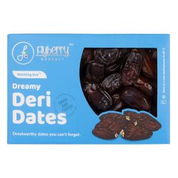 Flyberry Gourmet: Deri Dates (Khajoor/Khajur), 200g | 100% Natural | Rich in Calcium, Iron and Potassium | Instant Energy