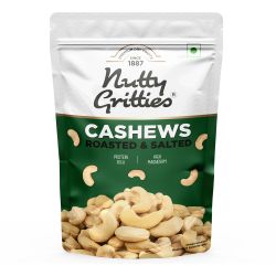 Nutty Gritties: Roasted Cashews, Lightly Salted and Dry Roasted Healthy Snack - 200g