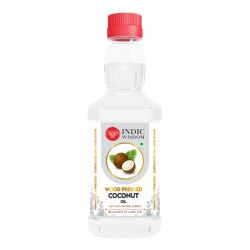 Indic Wisdom: Wood Pressed Virgin Coconut Oil 200 ml (Cold Pressed Coconut Oil - Extracted on Wooden Churner)