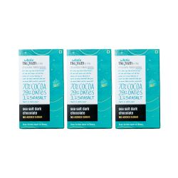 The Whole Truth: Dark Chocolate - Sea-Salt (Pack of 3) - No Added Sugar - Sweetened Only with Dates - 79% Cocoa - 29% Dates - 1% Seasalt
