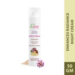 La Pink: Young Forever Night Cream with 100% Microplastic Free Formula , Reduces Fine Lines, Pigmentation, Dark Spots & Scars For All Skin Types | 50g