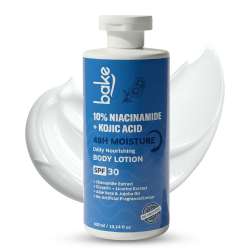 Bake Cosmetics: 10% Niacinamide + Kojic Acid Body Lotion with SPF 30 for Pigmentation, Skin Brightening & Smooth Texture | 48H Hydration 300ml